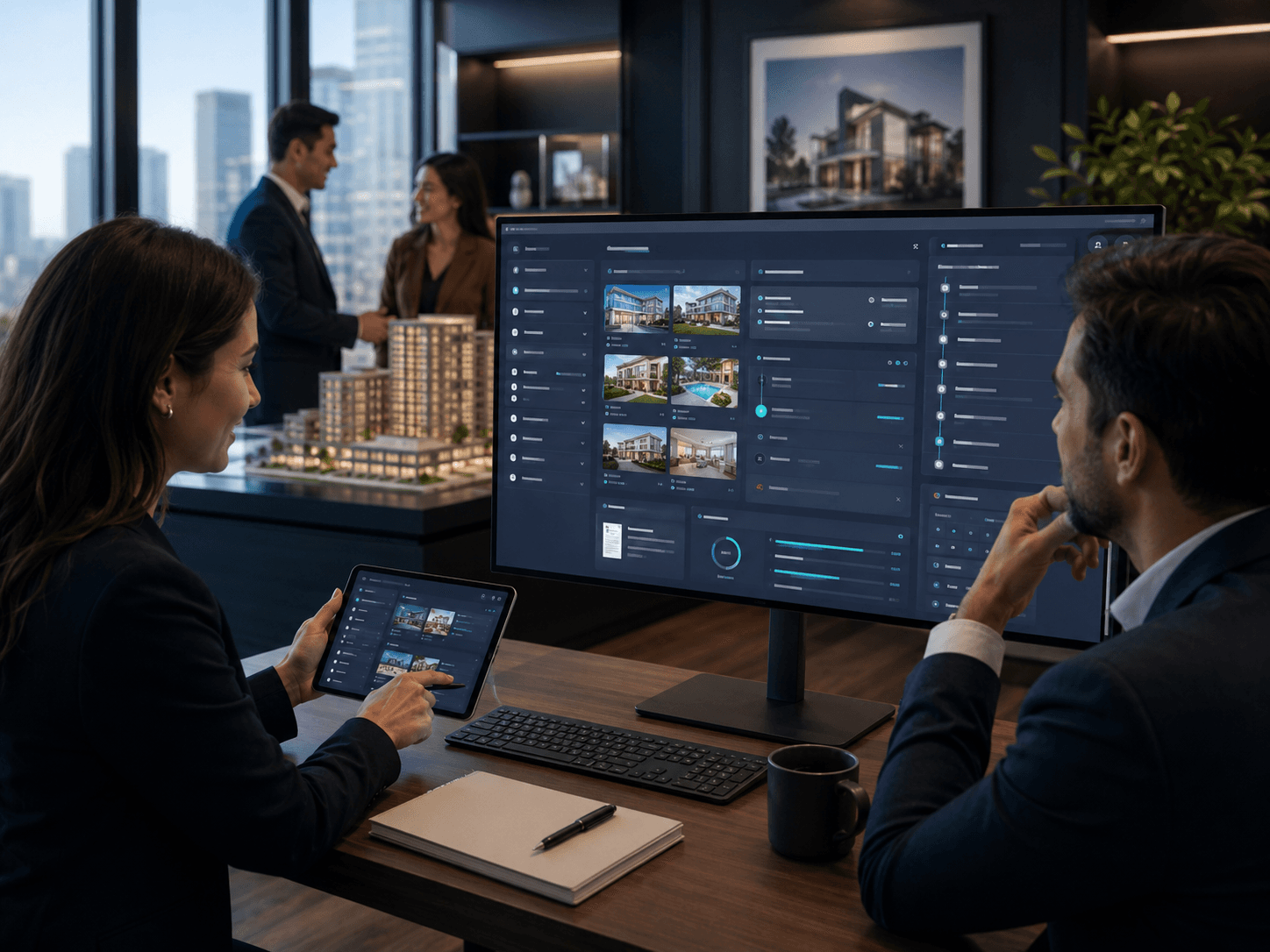 Real Estate Workflow Systems team using their business management system